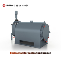 Four horizontal de carbonisation pour la production de biochar et l'amélioration des sols, adapté aux pailles, sciure de bois, briquettes et coquilles de palmiste