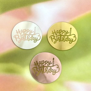 Decorazioni Classiche per Cupcake di Compleanno, Topper Rotondi in Acrilico con Incisione Laser per Decorazioni Festive - Product Image 1