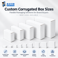 Boîte d'expédition en carton ondulé pliable, sur mesure, moderne, minimaliste, écologique, vente en gros directe d'usine pour l'emballage de marchandises