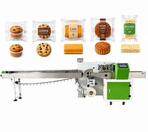 <span class=keywords><strong>Machine</strong></span> d'emballage pour gâteaux compacts, gaufrettes, bâtonnets, <span class=keywords><strong>pain</strong></span> de dattes, pains, aliments, viande, poulet, et sachets coussin - Product Image 1