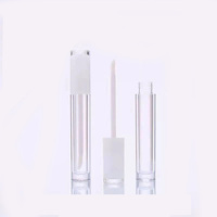 Conteneur vide unique en plastique blanc, violet, rouge, noir, luxueux, transparent, pour emballage de gloss à lèvres, tube de gloss à lèvres rose de 5 ml