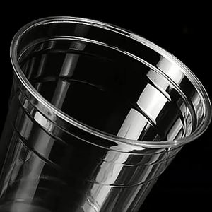 Vasos Desechables de Plástico PET Transparente de Pared Simple, Ecológicos, con Logotipo Personalizado, 93mm, 9oz, 10oz, 12oz, 14oz, para Bebidas Frías, Café, Boba - Product Image 1