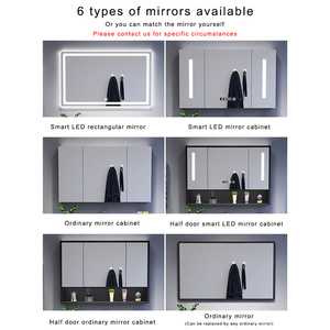 Nổi phòng tắm vanities Thiết kế phòng tắm duy nhất Vanity 48 inch không thấm nước rửa lưu vực tủ phòng tắm với gương - Product Image 4