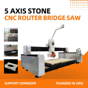 Routeur CNC 5 axes haute vitesse, découpeuse de carreaux de granit, scie à pont, machine de découpe de pierre avec caméra - Product Image 1