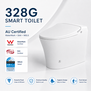 โถสุขภัณฑ์อัจฉริยะทรงยาว รุ่น YC328G พร้อมที่นั่งอุ่น ระบบชำระล้างอัตโนมัติ รีโมทคอนโทรล และเซ็นเซอร์เท้า ได้รับการรับรองมาตรฐาน WaterMark และ SAA - Product Image 1