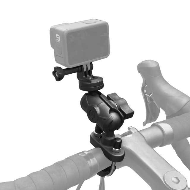 VINmounts 360 Rotating Sports Camera Bracket Double U-Bolt Ball Mount Action Camera Adapter 1 Inch Ball Go Pro Compatible