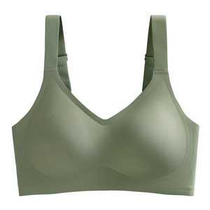 ชุดชั้นในผู้หญิงหน้าอกใหญ่บราไร้รอ<span class=keywords><strong>ย</strong></span>ต่อระบายอากาศได้ใส่สบา<span class=keywords><strong>ย</strong></span>ไม่มีห่วงเหล็ก - Product Image 1