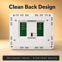 Thermostat non programmable de base à 8 bornes avec interrupteur ventilateur ELEC GAS et interrupteur système 3 positions pour climatiseur domestique