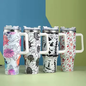 Taza de Viaje de Acero Inoxidable de 40 oz con Asa, Aislamiento de Doble Pared, Aislamiento Térmico de 12 a 24 Horas, Apta para Lavavajillas y Microondas - Product Image 3