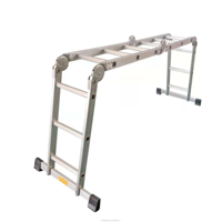 Échelles télescopiques en aluminium approuvées EN131, échafaudages portables multifonctionnels, design pliable
