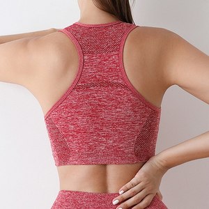<b>Women</b> Yoga Set Workout Sportswear Gym Clothing Fitness Crop <b>Top</b> High Waist Leggings Sports Suits - Product Image 4