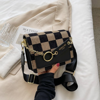 Mini-PU-Klappen-Crossbody-Sling-Taschen für Damen, Neues Design 2025, Einfache Umhängetasche aus Stoff