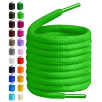 Cordones Gruesos Ovalados de 27 Colores, Semicirculares de 1/4 de Pulgada de Ancho, 4 Longitudes Diferentes, 100% Poliéster para Botas y Zapatos Deportivos