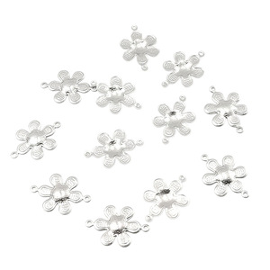 Stainless Steel <b>Flower</b> Spacer Beads Double Hole For <b>Bracelet</b> Making DIY Jewelry Components 316 Steel Color Smooth Finish - Product Image 5
