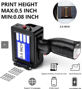 Yüksek kalite 25.4mm el Mini taşınabilir mürekkep püskürtmeli yazıcı toplu kodlama için BASKI MAKİNESİ kağıt torba - Product Image 3