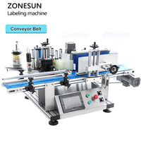 Machine d'étiquetage automatique de bouteilles rondes ZONESUN ZS-TB150 pour flacons, bocaux en verre, bouteilles de vin et d'eau, pour bouteilles rondes