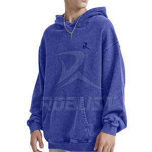 Meilleure vente hommes 100% coton lavé à l'acide sweat à capuche surdimensionné taille XS thermique Vintage impression sérigraphie solide à capuche hiver polaire - Product Image 4