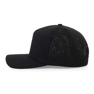 Custom Logo Perforated Performance Cap Laser Cut Snapback <b>Hat</b> Mesh Baseball Caps for Outdoor Event - Product Image 4