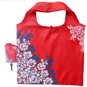 Innovative product Circle rotary folding receiving bag portable large nylon reusable foldable shopping bag