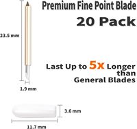 Cuchilla de Corte de Punta Fina Premium Compatible con Cricut Maker Explore Parts Air Expression, con Cuchillas de Repuesto