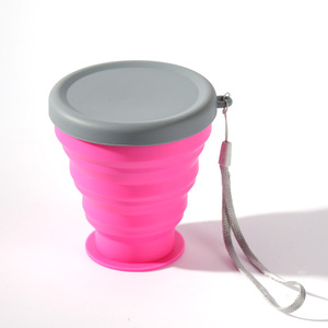 Taza plegable de silicona para viajes, deportiva, portátil, libre de BPA, con tapas - Product Image 5
