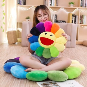 Coussin en peluche super doux 43 cm avec logo personnalisé Murakami, motif floral, <span class=keywords><strong>10</strong></span> couleurs, confortable <span class=keywords><strong>pour</strong></span> le sommeil et le canapé, en coton PP et maille, anti-stress - Product Image 2