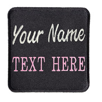 Parche de hebilla táctica personalizable con gancho y bucle en la parte posterior Varios parches bordados con nombre y formas de corazón del alfabeto