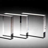 Bloc de verre organique vierge personnalisé imprimé UV clair acrylique marque présentoir logo d'entreprise bloc