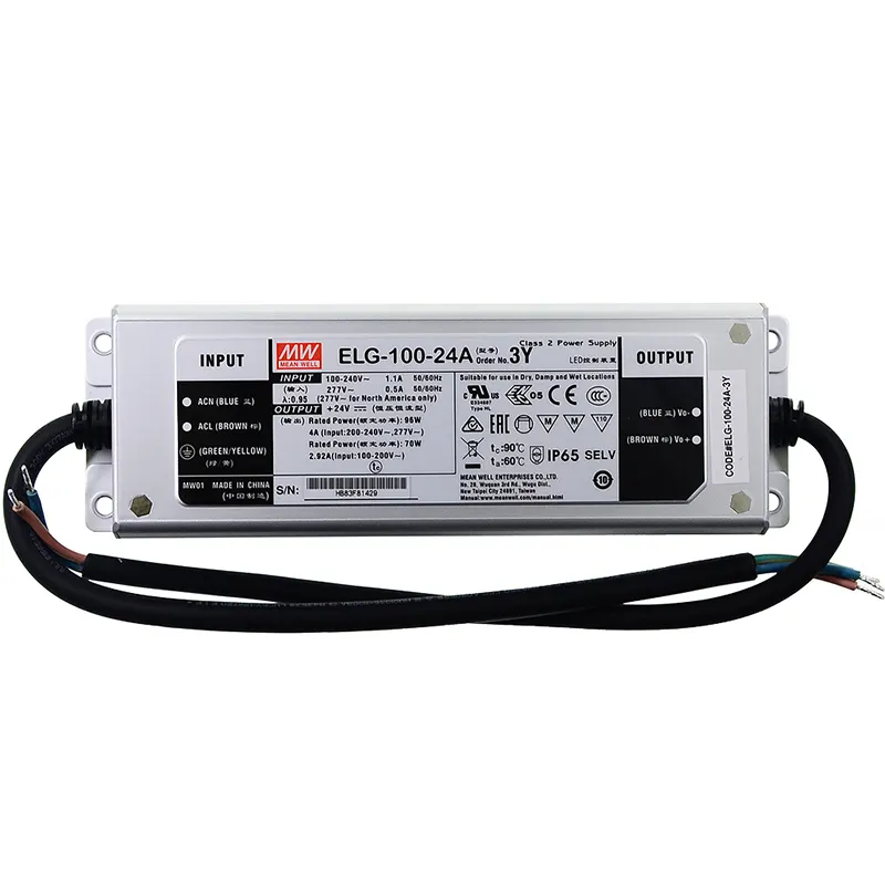 Mean Well 42V 100W ELG-100-42A 2.28A IP67 Dimmable LED Driver For LED Street Light