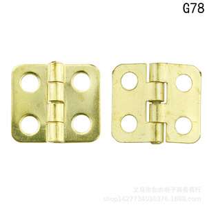 Bisagra amarilla de hierro G78 de 12x13.6mm para muebles, herrajes de embalaje para cajas de madera - Product Image 4