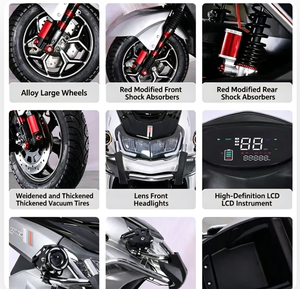 Moto électrique rétro <span class=keywords><strong>Cafe</strong></span> <span class=keywords><strong>Racer</strong></span> pour hommes et femmes, moteur sans balais <span class=keywords><strong>silencieux</strong></span> à couple élevé, phare rond à LED - Product Image 5