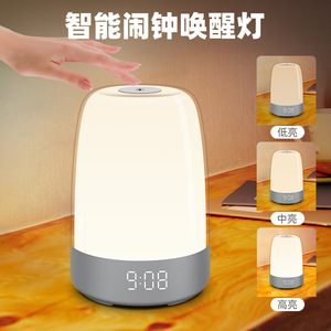 Sunrise Wake Up <b>Light</b> 7 Color Tap Control Night <b>Light</b> Bedroom Ambient Lamp With Alarm Clock USB Powered - Product Image 2