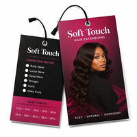 Étiquettes personnalisées avec logo privé pour emballage d'extensions capillaires, étiquettes cadeaux en papier pour mèches de cheveux, étiquettes de perruques avec logo pour extensions capillaires