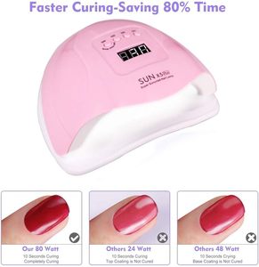 Nueva Lámpara de Uñas LED UV Recargable Profesional SUN X5 Plus 80W 36LEDS 4 Temporizadores, Secador de Uñas Inalámbrico, Lámpara de Manicura - Product Image 6