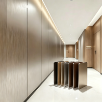 Panneaux muraux en métal au charbon de bambou personnalisés, panneaux flexibles en fibre composite carbone-cristal, décoration intérieure pour hôtels et bureaux