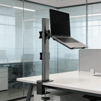 Support d'écran unique KALOC DZ100-J, support de moniteur d'ordinateur réglable en hauteur, support de bureau pour ordinateur portable de 17 à 32 pouces/2 à 9 kg