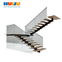 Nouvelles Tendances HJ : Escalier Intérieur au Design Luxueux, Marches en Pierre, Escalier Flottant en Marbre, Escalier Droit Flottant sur Poutres