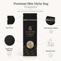 Sachets Mylar Anti-Odeur de 1 Gramme à Fermeture Ziplock Sécurisée pour Enfants, Idéaux pour l'Emballage de Cigares Pré-Infusés et de Cones Préparés