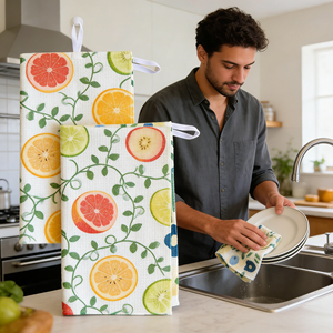 Anti-Bacterial Household Soft Custom Design <b>Microfiber</b> Quick Dry Cleaning Absorbent Waffle Kitchen Tea Dish <b>Towel</b> - Product Image 1