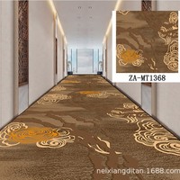 Moquette murale en polyester haute densité pour couloir d'hôtel, résistante au feu, revêtement de sol commercial en polyester