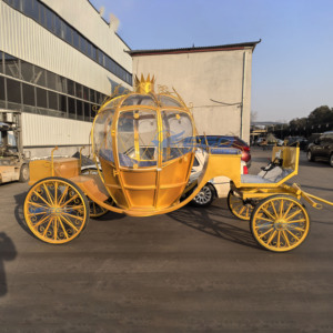 Princess Exclusive Royal Carriage Pumpkin Carriage Sightseeing Carriage Horse <b>Carts</b> for <b>Festival</b> Celebrations and Amusement Park - Product Image 4