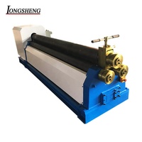 Machine à cintrer les plaques en acier inoxydable de type mécanique Longsheng, machine à cintrer à 3 rouleaux pour plaques longues W11-8X2500