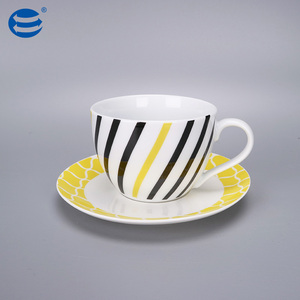 42 cái thiết kế hiện đại sứ đồ ăn <span class=keywords><strong>Set</strong></span> vàng đen tấm món ăn Cup và chiếc đĩa cho khách sạn nhà hàng sử dụng bộ đồ ăn bộ - Product Image 3