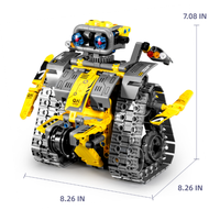 Robot Wall-E 3 en 1 con Control por Aplicación y Bloques de Construcción de Dinosaurios Mecánicos, Control Dual, Control Remoto 2.4G, Juguete Educativo STEM DIY
