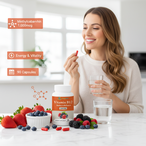תוסף ויטמין טהור ויטמין <span class=keywords><strong>B12</strong></span> מתילקובלמין בעל עוצמה גבוהה תוספי תזונה טבעוניים לגברים ונשים כמוסות רכות של ויטמין <span class=keywords><strong>B12</strong></span> - Product Image 6
