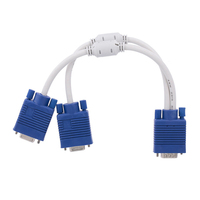 JERTECH Factory kabel VGA komputer 2 in 1, kabel tampilan komputer pengganti frekuensi pembagi garis grosir kabel VGA