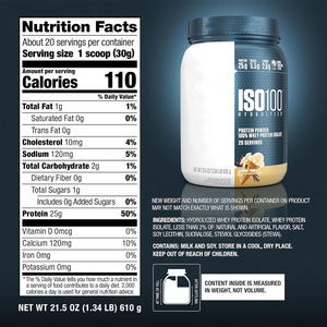 LuvVita OEM ISO100 Gehydrolyseerd Wei-eiwit Isolaat Poeder 25g Eiwit 5,5g BCAA's voor Spierherstel & Krachtversterking - Product Image 4