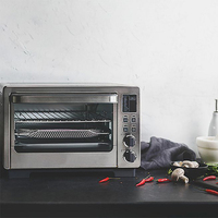 Four à convection numérique en acier inoxydable avec fonctions de cuisson et de grillage, 24 L, autonome, pour usage domestique