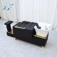 Fauteuil de lavage de cheveux et de massage du dos le mieux noté, lit de shampoing avec bassin et évier – Liquidation