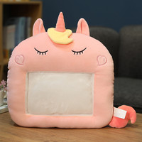 Offre Spéciale d'hiver oreiller en peluche chauffe-mains animal mignon avec fenêtre iphone ipad couvert chaud oreiller en peluche
